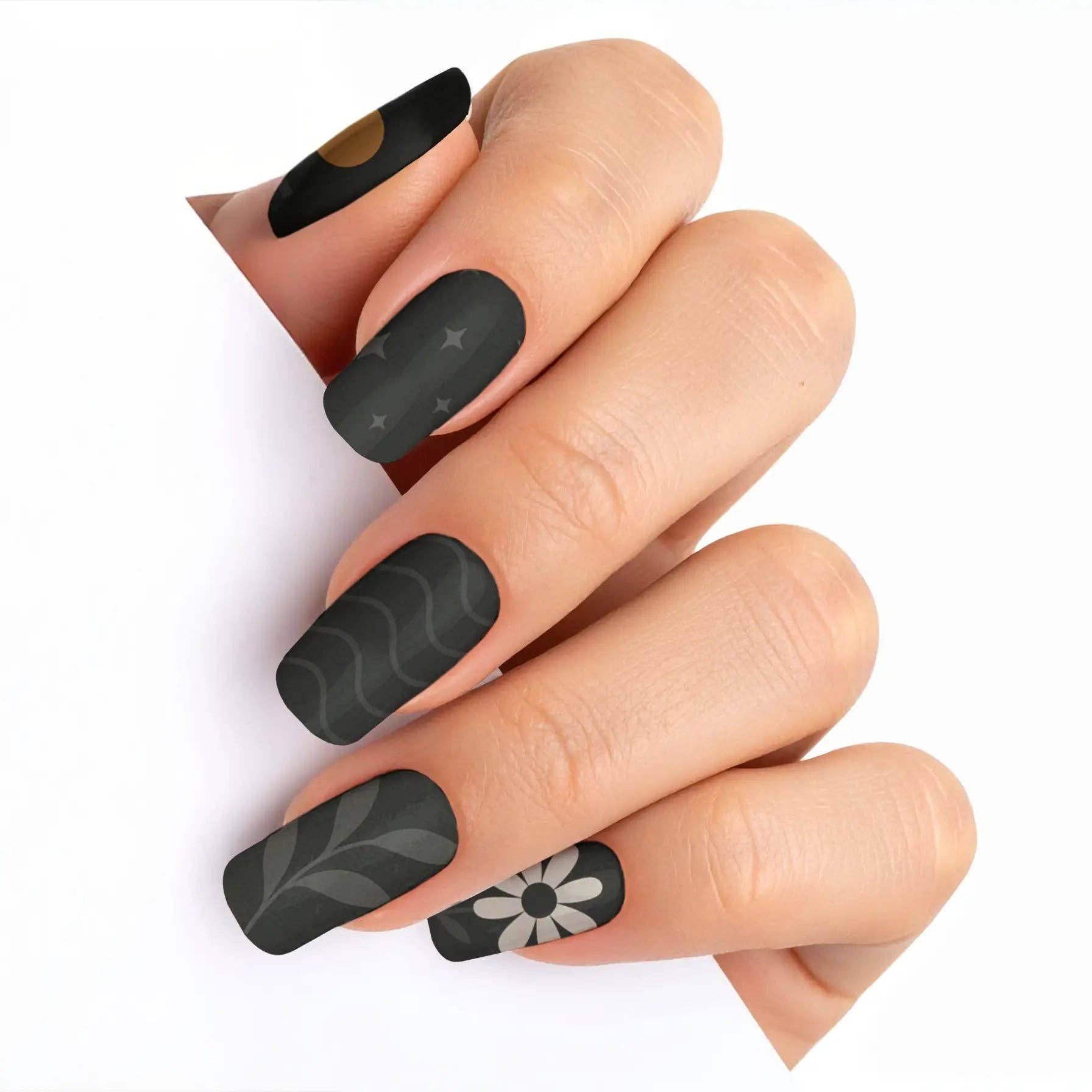 FYNE BODY - Wholesale Press-on/fake nails - Midnight Sunbeam Black Summer Press-On Nails98