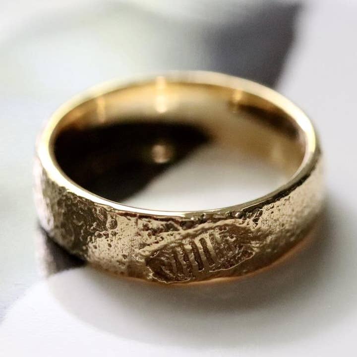 One Small Step Moon Ring - Gold-Plated for wholesale by BoneNE, LLC