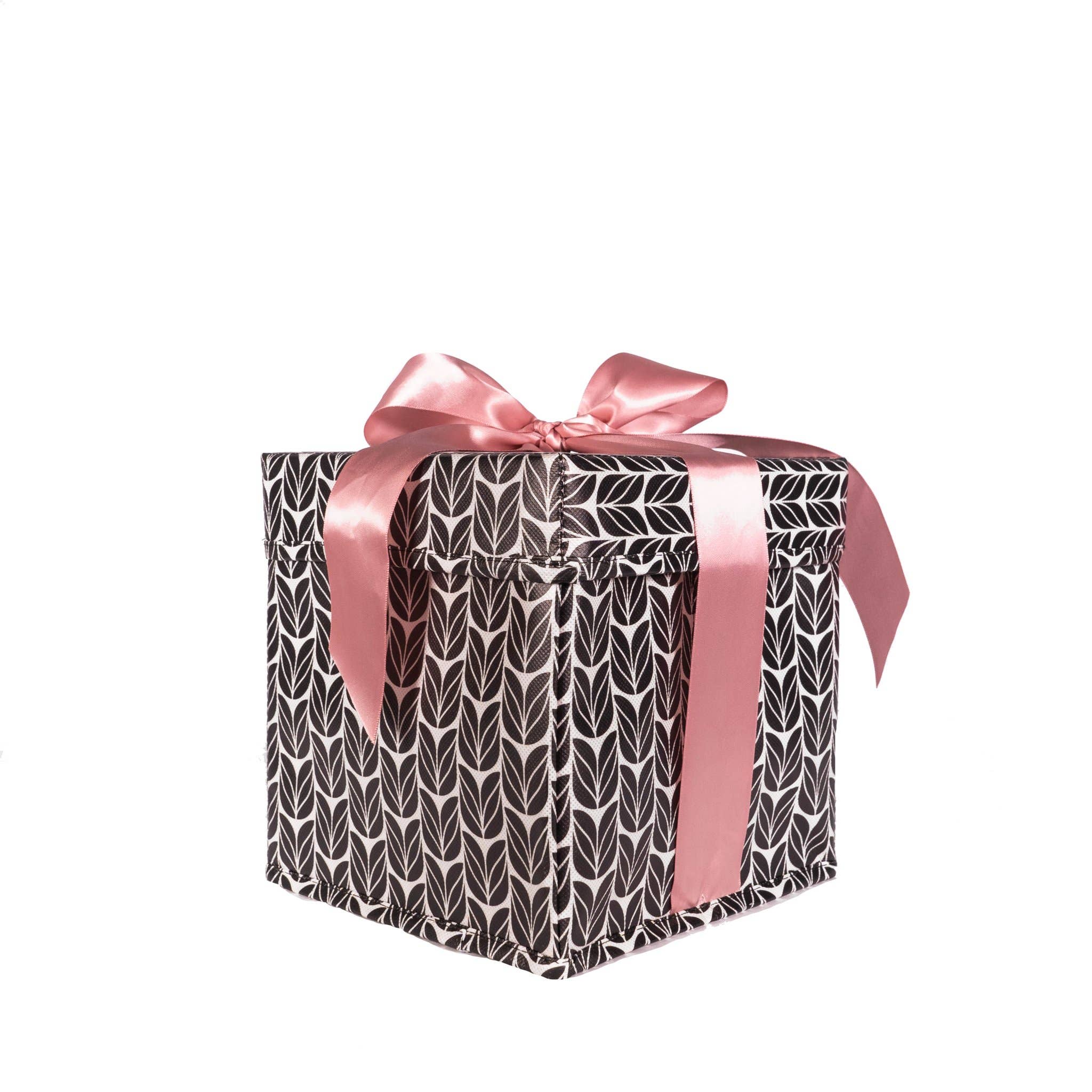 EverWrap - Vente Coffrets cadeaux - Boîte cadeau réutilisable pliable tulipe noire et blanche3