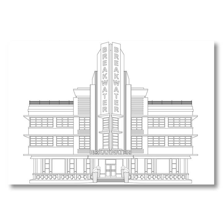 Color Our Town - Vente Livre de coloriage – enfant et bébé - Guide de coloriage Art Déco Color Miami Beach3