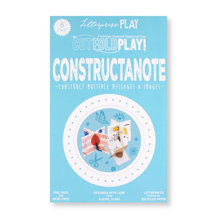 Constructanote Paper Toy Box (Pack of 6) for wholesale by Letterpress PLAY