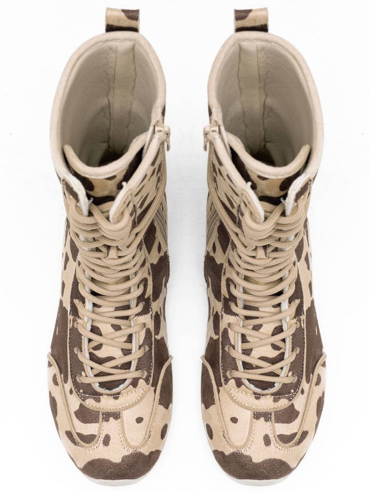 C'M PARIS - Wholesale Boots - Women's - Soft Lace-Up Boxing Style Boot 65176