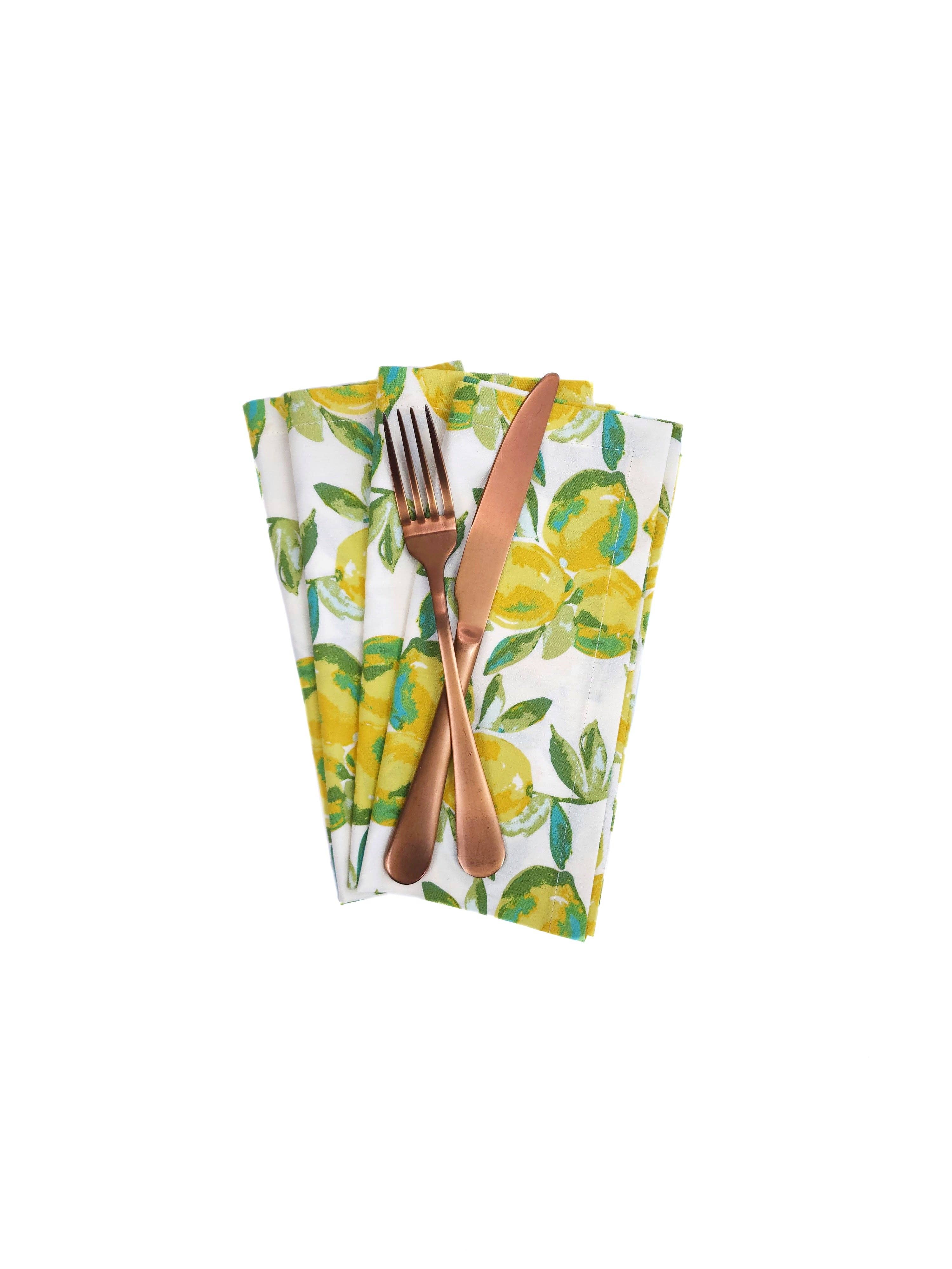 90 West Linen Co. - Wholesale Dinner & Cloth Napkin - Lemon Grove Cloth Napkins, Set of 49