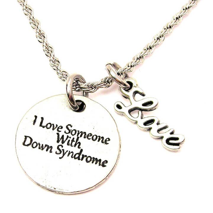 I Love Somme With Down Syndrome 50,8 cm corda collana Love per la vendita all'ingrosso da parte di Chubby Chico Charms