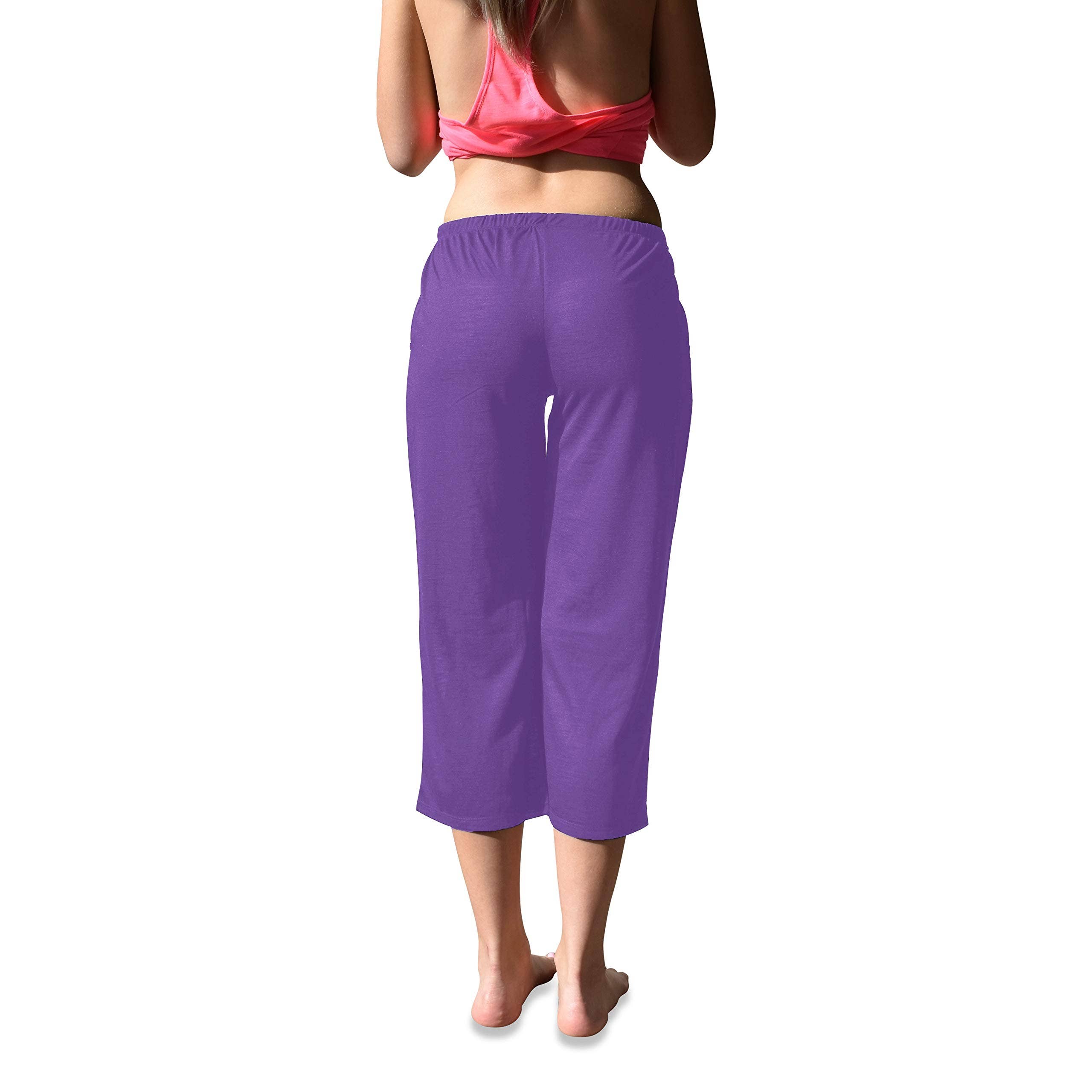 I-Wear Brands - Wholesale Lounge Sweatpants/Joggers - Women's - 4 Pack Women's Casual Poly-Slub Capri-Length Lounge Pants13