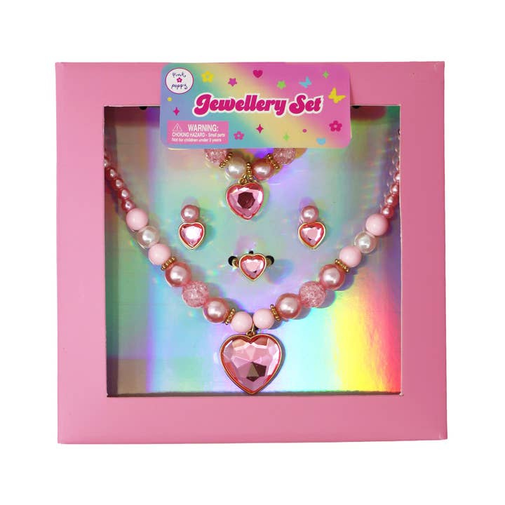 Pink Poppy - Wholesale Jewellery set - Dance Jewellery Set - (Pack Size:6)