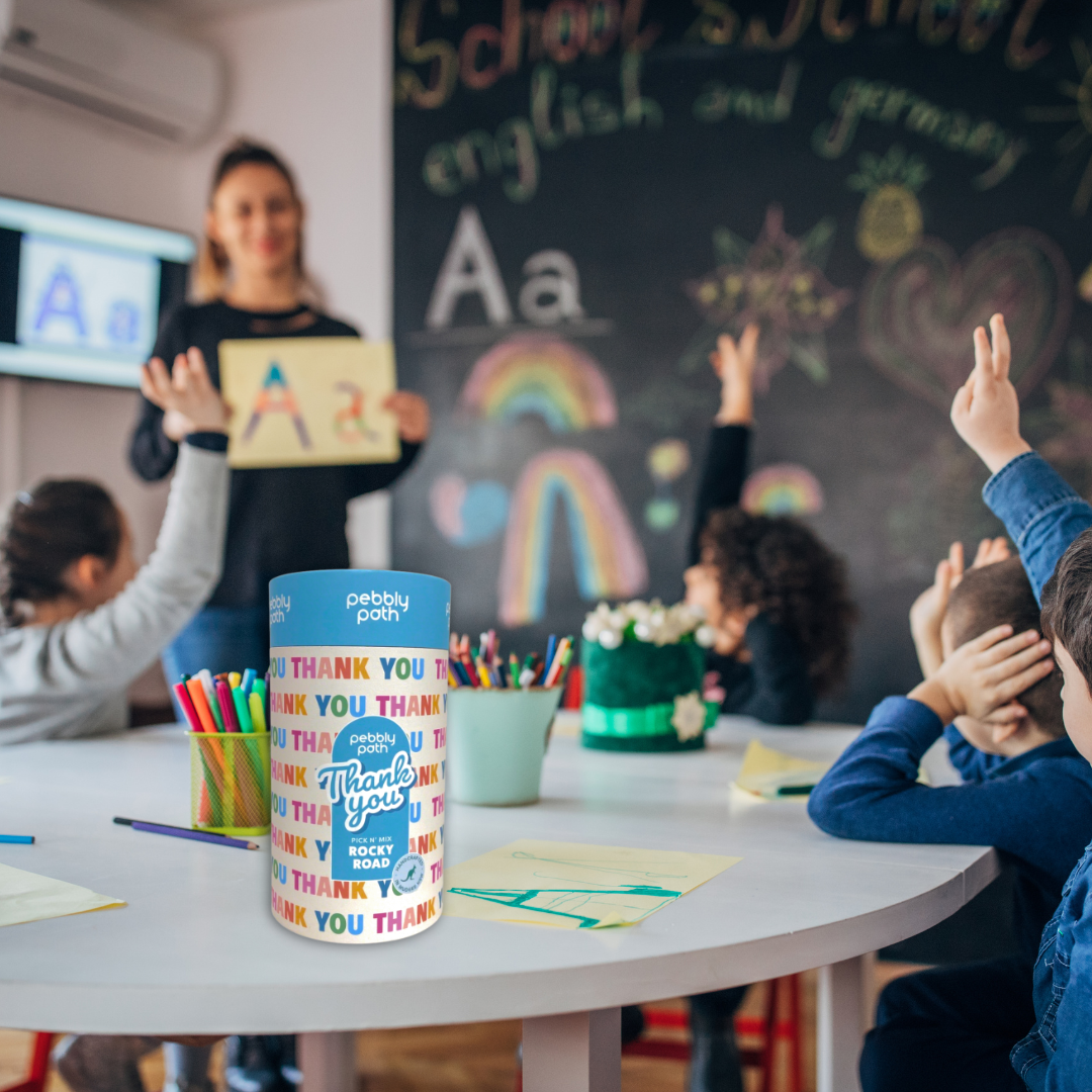Pebbly Path Rocky Road - Wholesale Chocolate Covered Sweets - Gifting Cylinders of bite-sized Rocky Road1