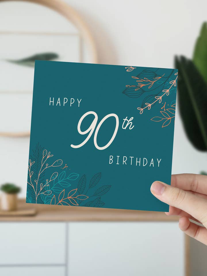 Gelukkige 90e verjaardag | 90e verjaardagskaart voor wholesale door KDee Designs