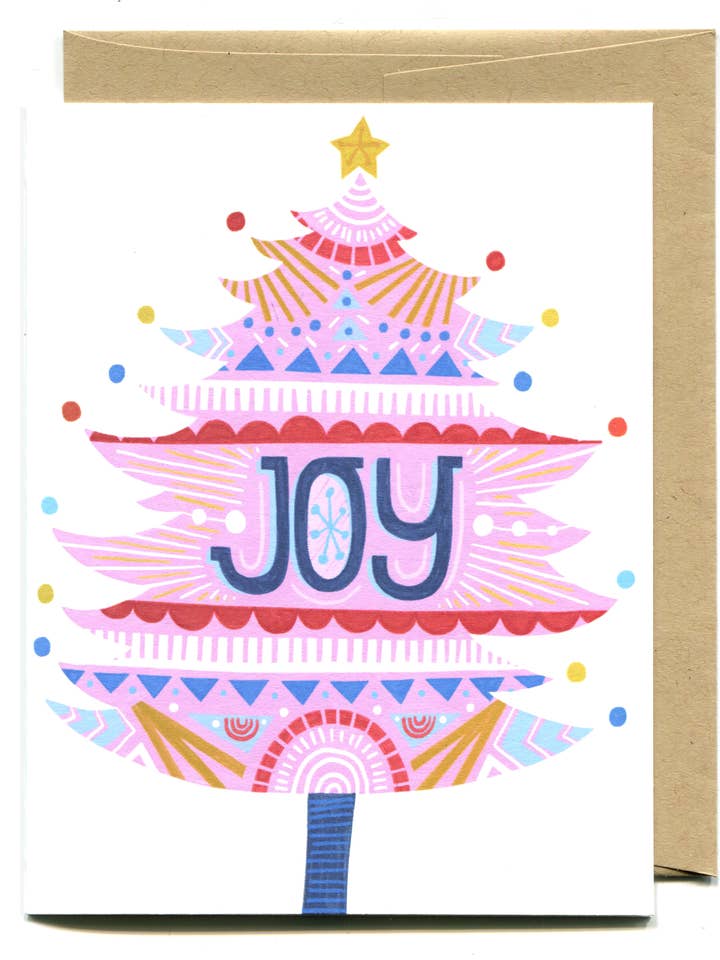 Joy Tree Card for wholesale by Jessica Swift