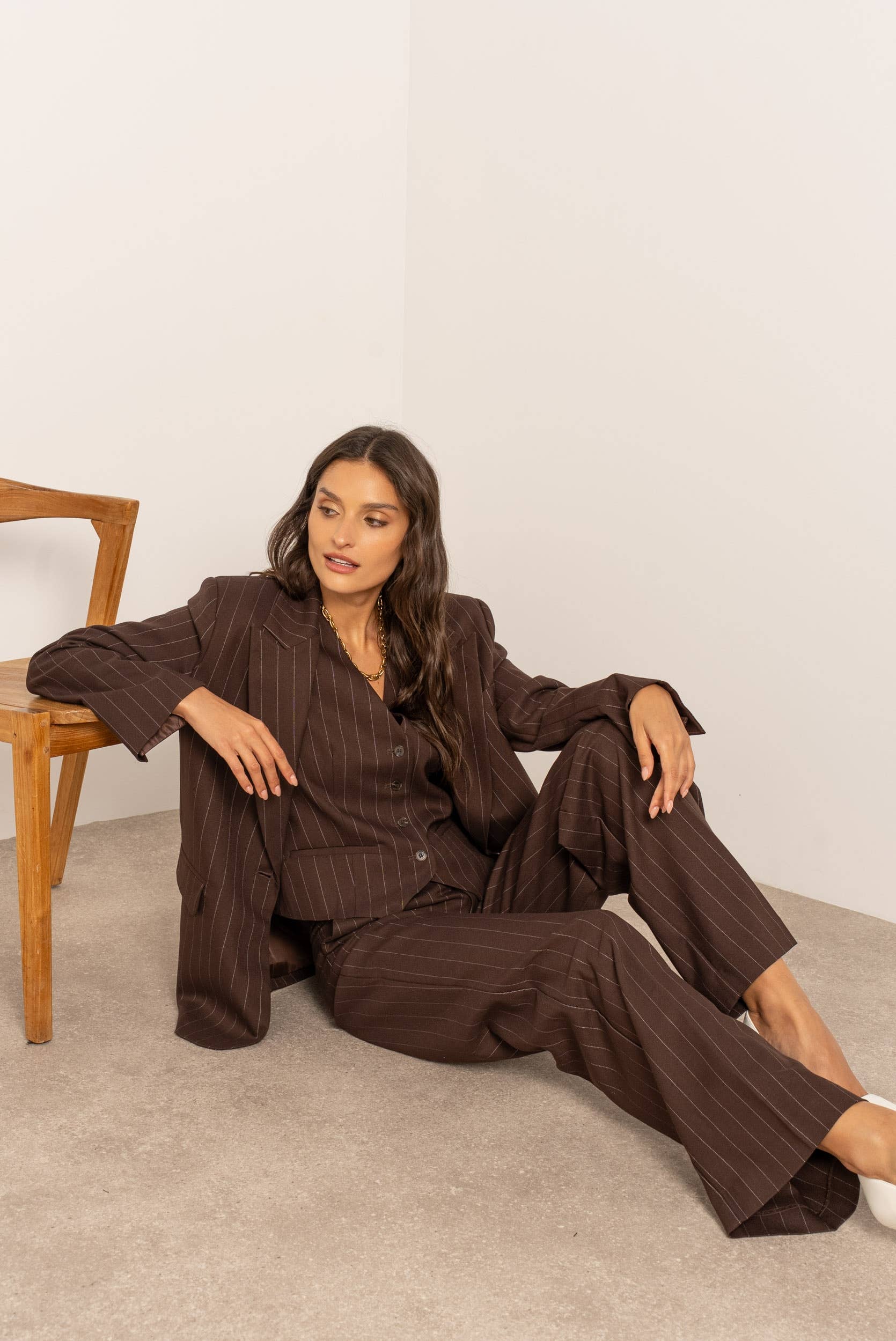 Attentif Paris - Wholesale Blazer - Women's - Oversized pinstripe blazer28