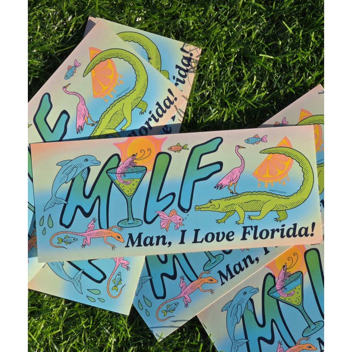 "Milf" Florida Sticker (Man, I love Florida!) for wholesale by CreepyMeat