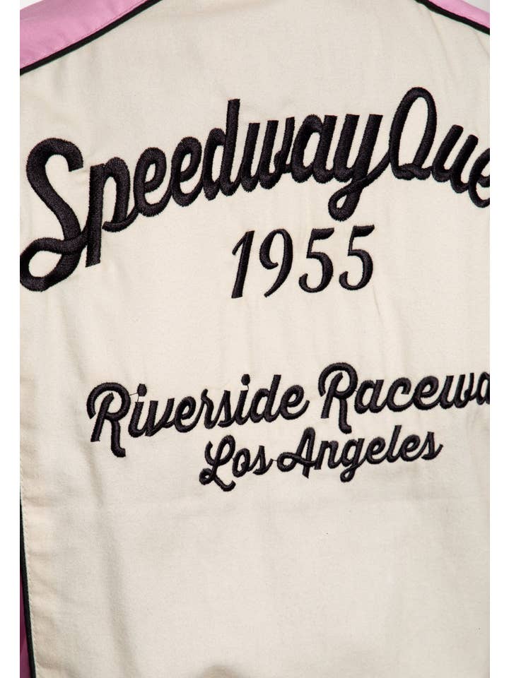 pink Speedway Queens 1955 gabardine jacket for wholesale on Faire5