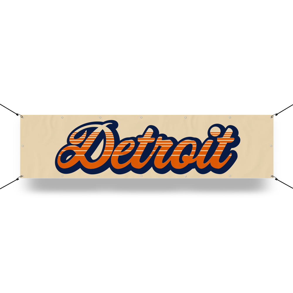 Detroit Shirt Co. - Venta al por mayor Letrero - Banner - Rayas de Guion de Detroit0