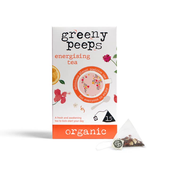 Organic Energising Tea for wholesale by Greenypeeps
