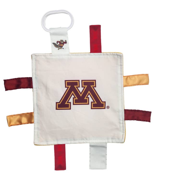 Minnesota Golden Gophers Stroller Tag Toy Learning Lovey for wholesale by Baby Jack Distribution