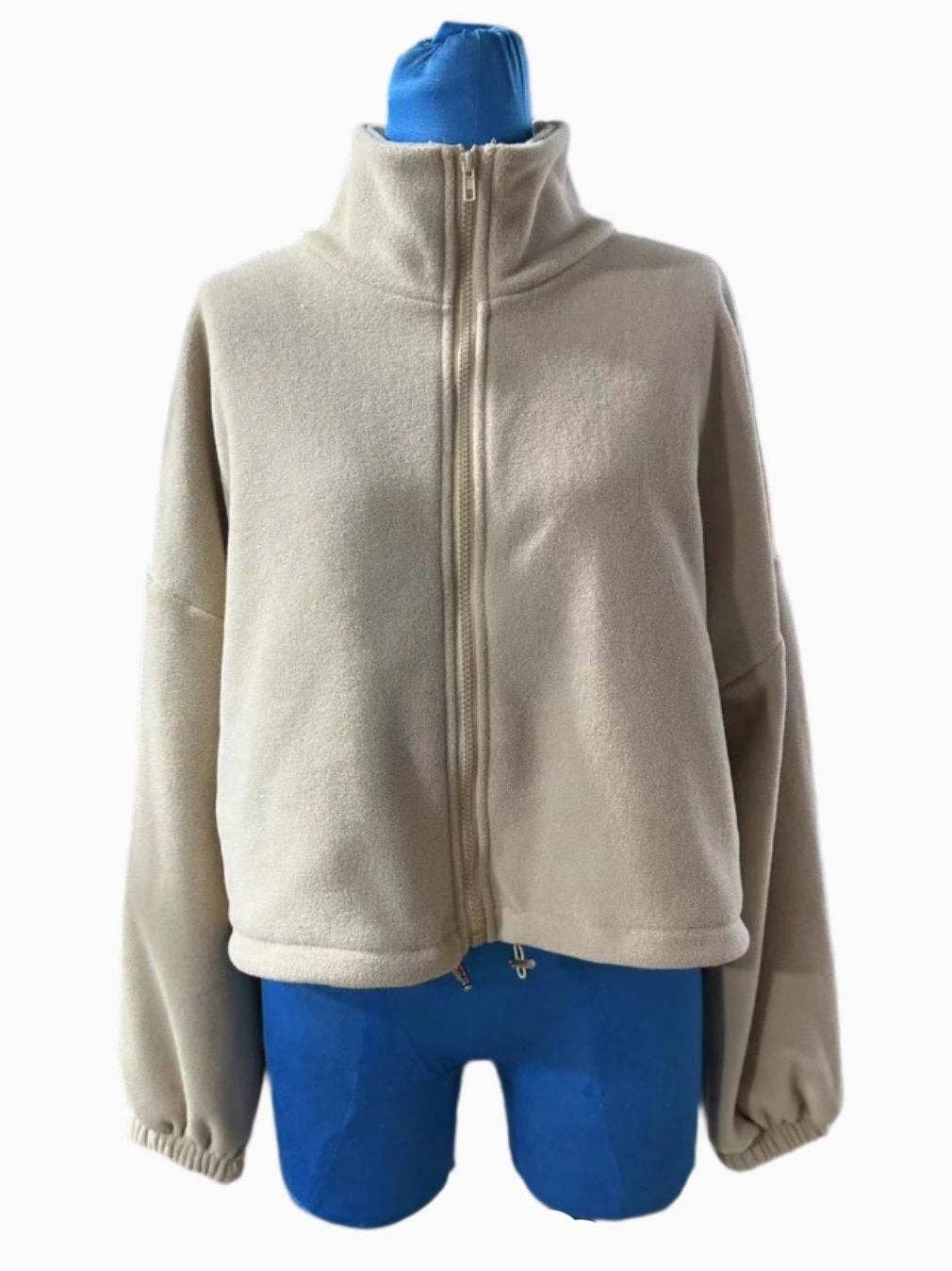 safistyle - Wholesale Jacket - Women's - Zip-Up Drawstring Cropped Jacket7