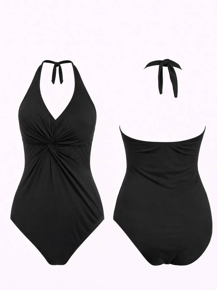LAZYDAISYSWIMWEAR - Wholesale One Piece Swimsuit - Women's - Illusion Mesh Wrap Shaping Swimwear6
