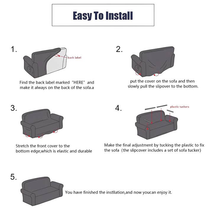 SOGA International Pty Ltd - Wholesale Chair/sofa slipcover - High Stretch Black Sofa Cover8