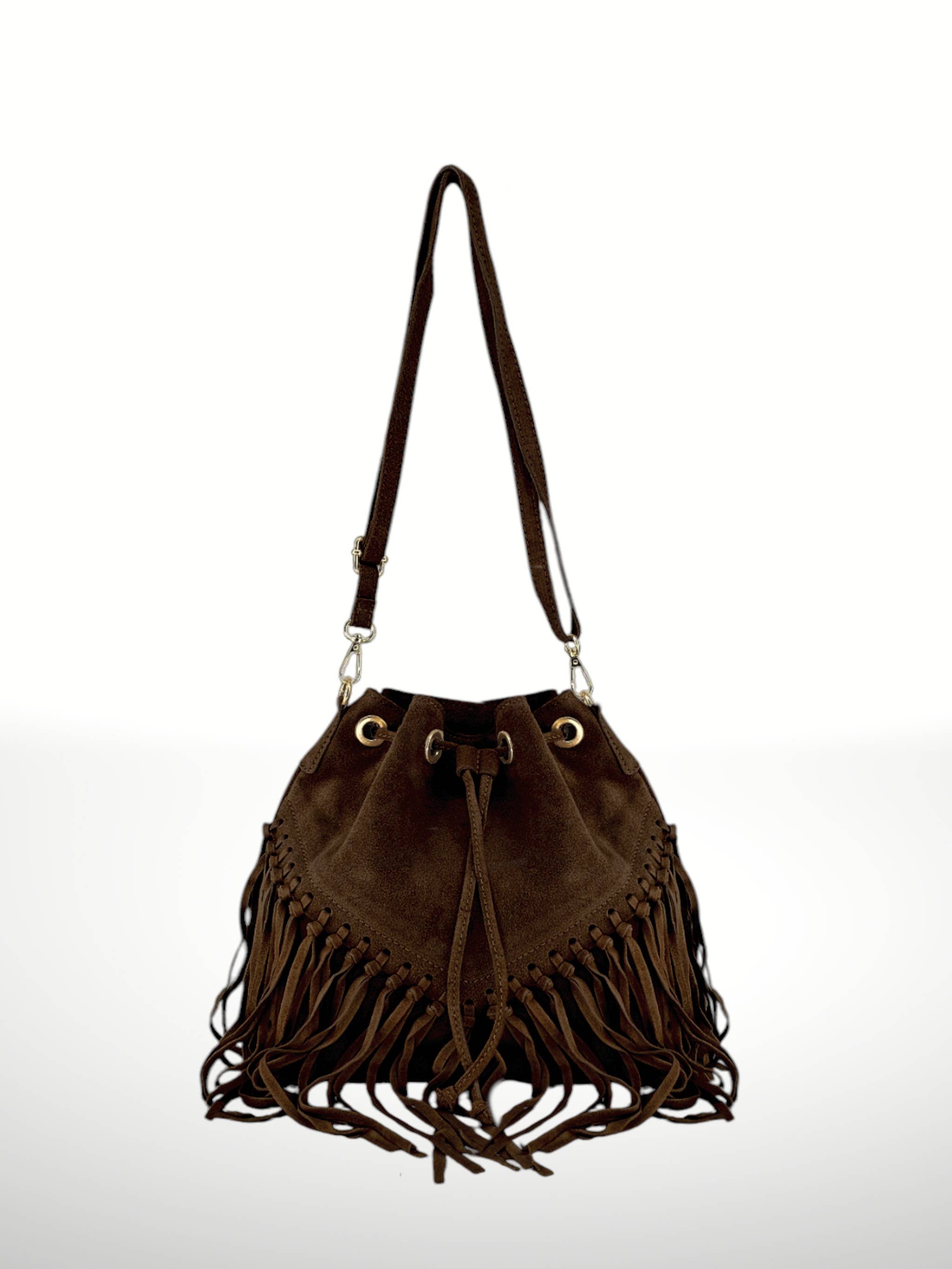 ITALIAN'S LEATHER – Großhandel Schultertasche – Damen – Emanuela Beuteltasche aus Wildleder 22041916