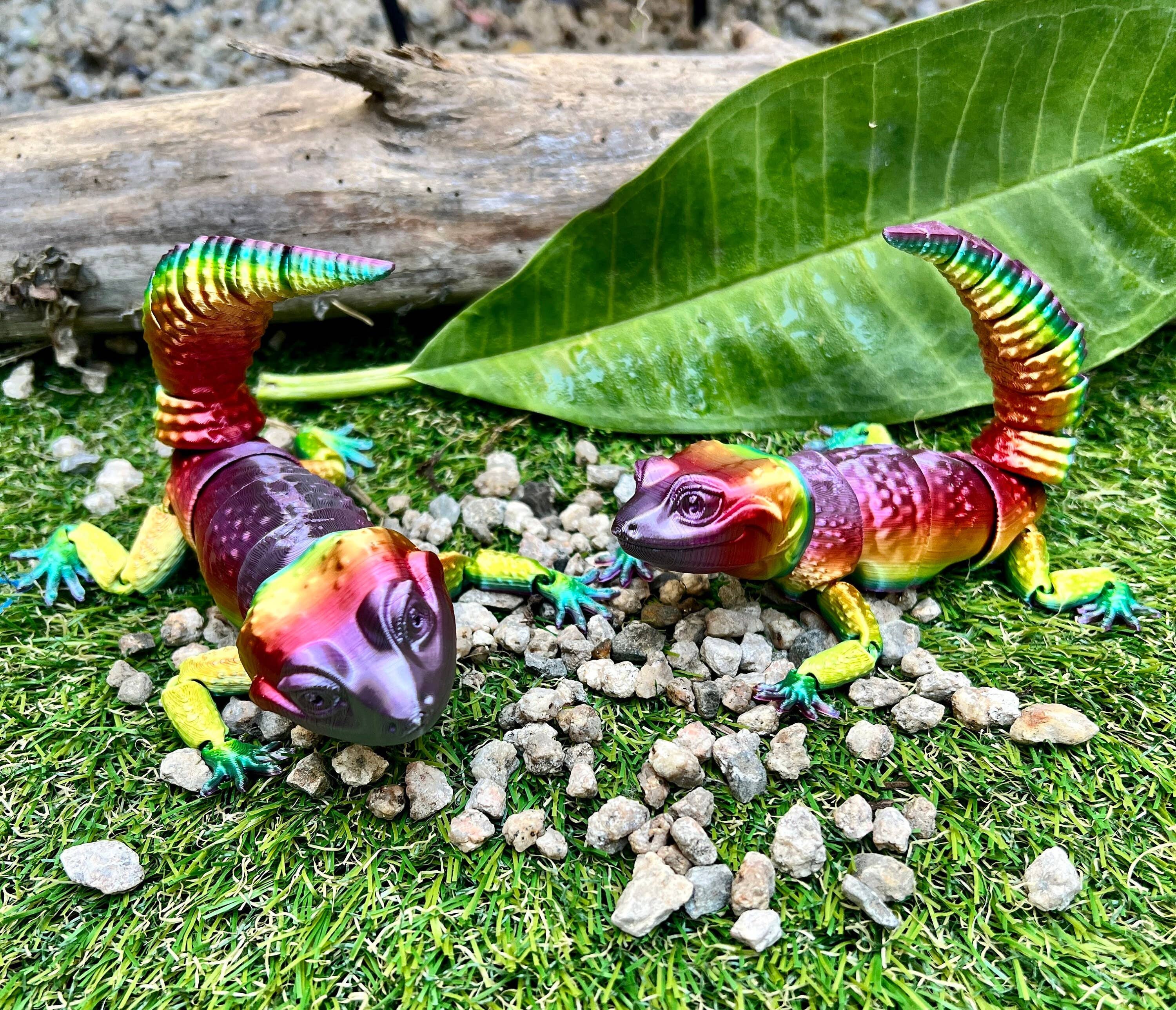 NumanPrints – Brinquedo Fidget - Crianças por atacado – Leopard Gecko Réptil Articulado Flexi Fidget Toy jacaré1