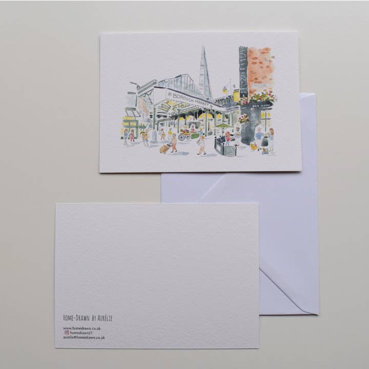 10 Borough Market Postcards for wholesale by Home-Drawn illustrations by Aurélie