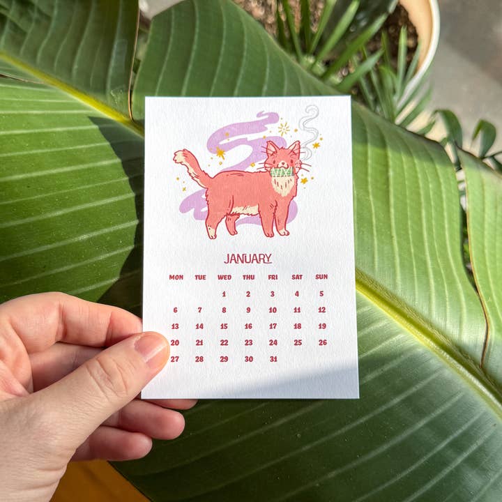 Calendrier de Bureau 2025 | La Magie des Chats pour la vente par Comfhaus