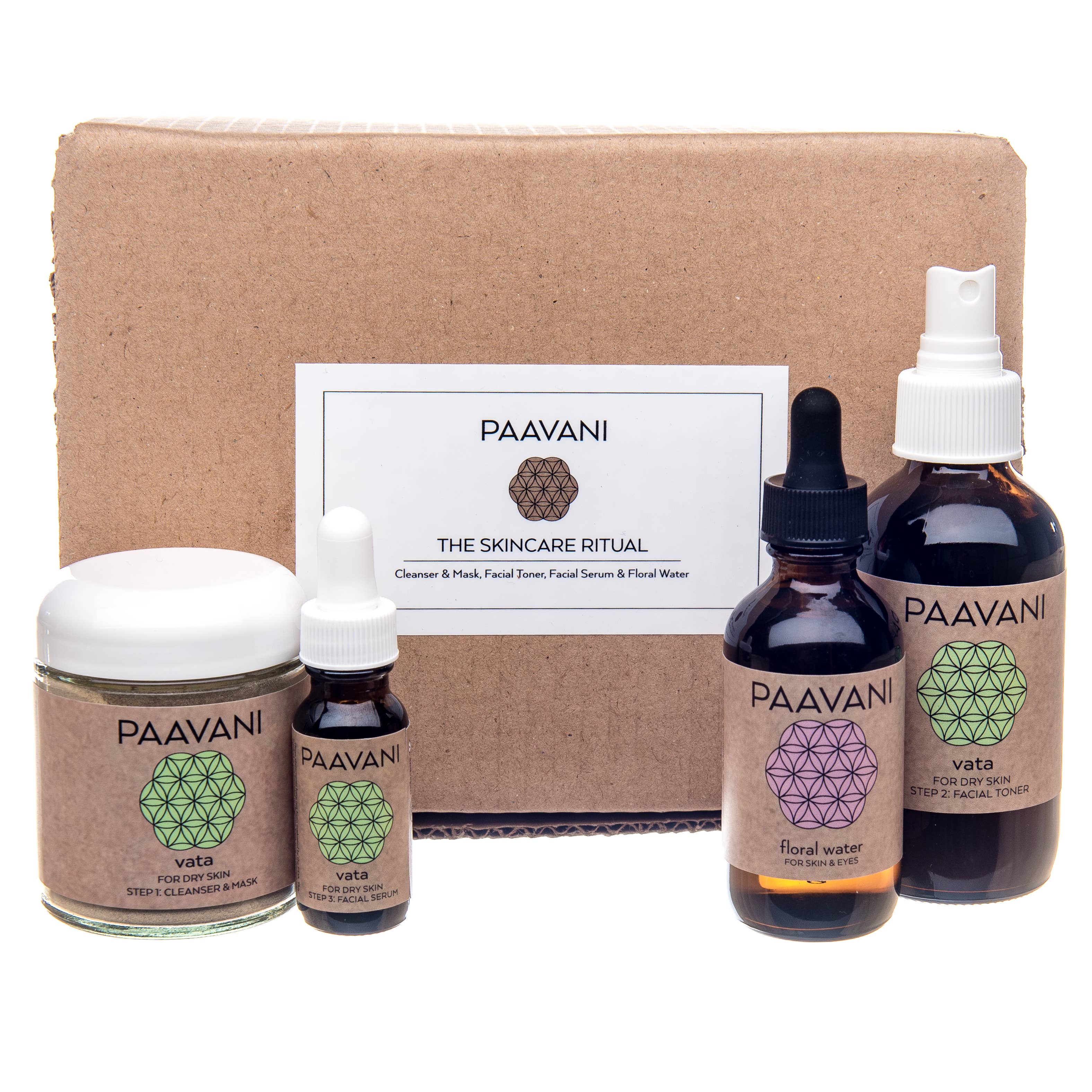 PAAVANI Ayurveda - Wholesale Facial Care Set/Kit - Vata Skincare Ritual – Nourishing Ayurvedic Routine1
