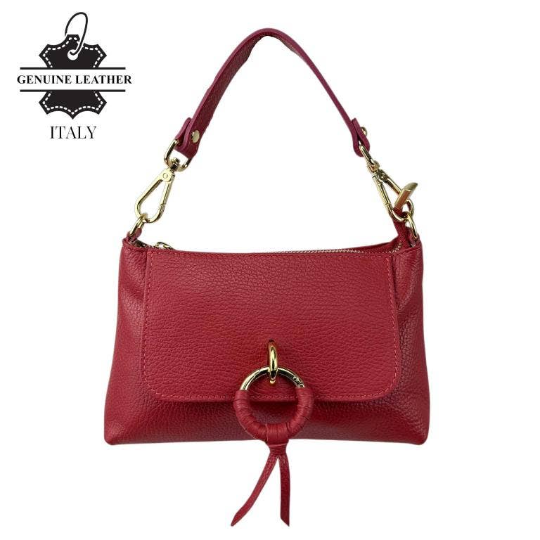 Chenson & Gorett - Wholesale Top Handle Bag - Women's - Leather Handbag with Shoulder Strap and Decorative Front2