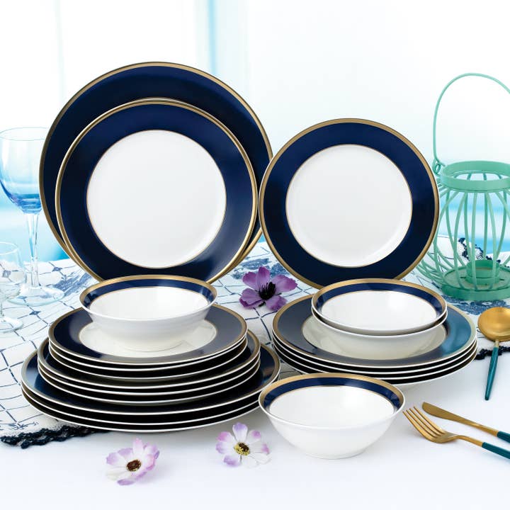 Gifts Plus - Wholesale Tableware set - "Gail Dark Blue"-20B
