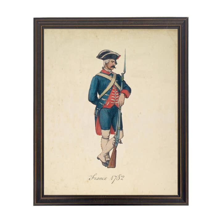 Vintage Illustration of French soldier E for wholesale by Antique Curiosities Inc