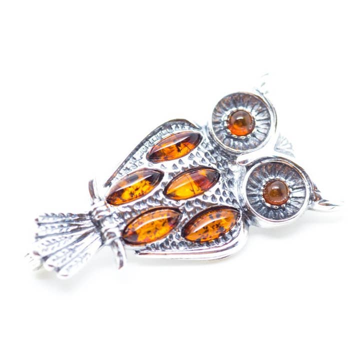 Broche de coruja sábia por atacado de Baltic Beauty