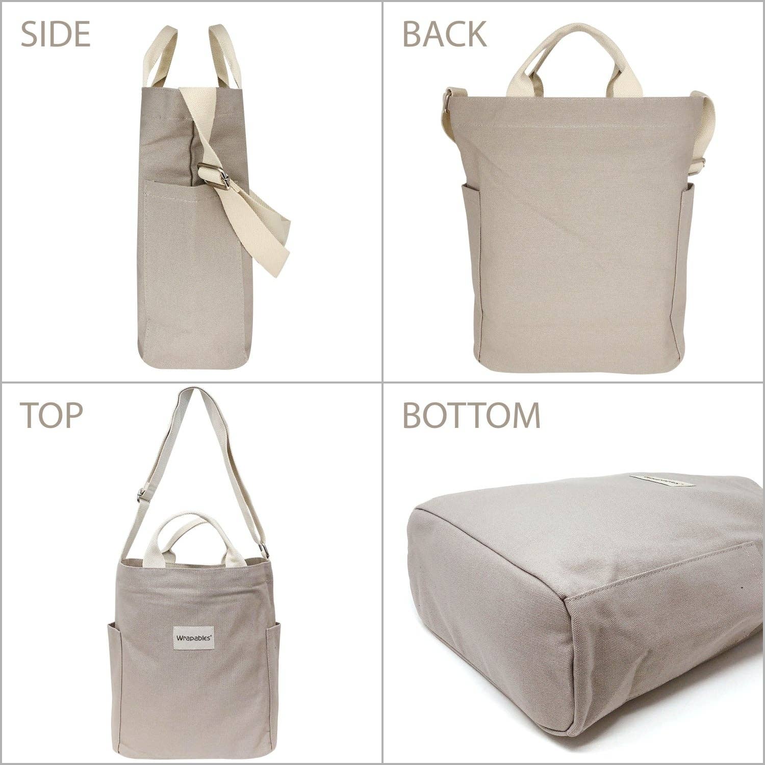 Wrapables.com - Wholesale Tote Bag - Women's - Wrapables Canvas Tote Bag,Casual Cross Body Shoulder Handbag7