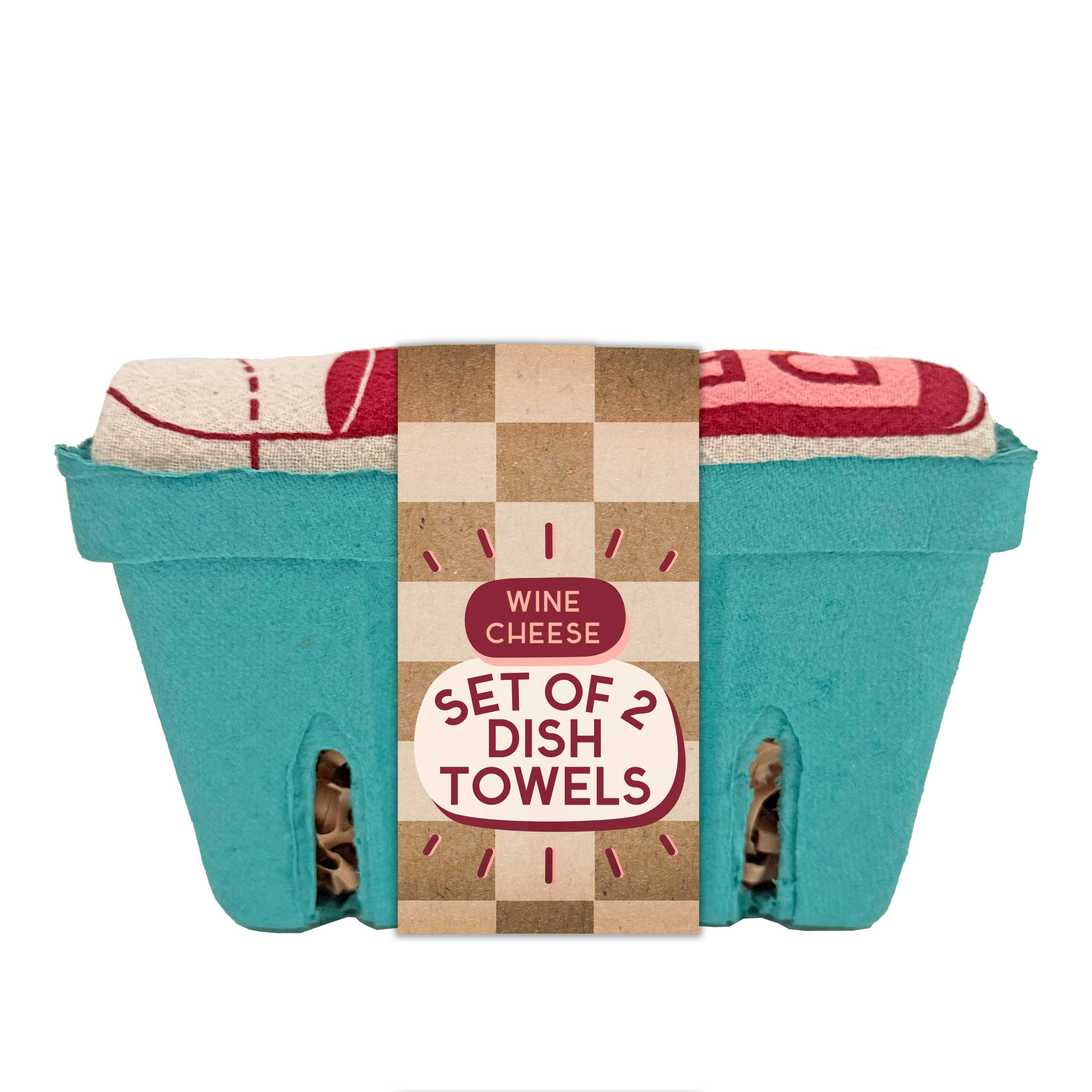 The Neighborgoods - Wholesale Tea Towel - PERFECT PAIRING (Wine, Cheese) - Tea Towel Set of 21