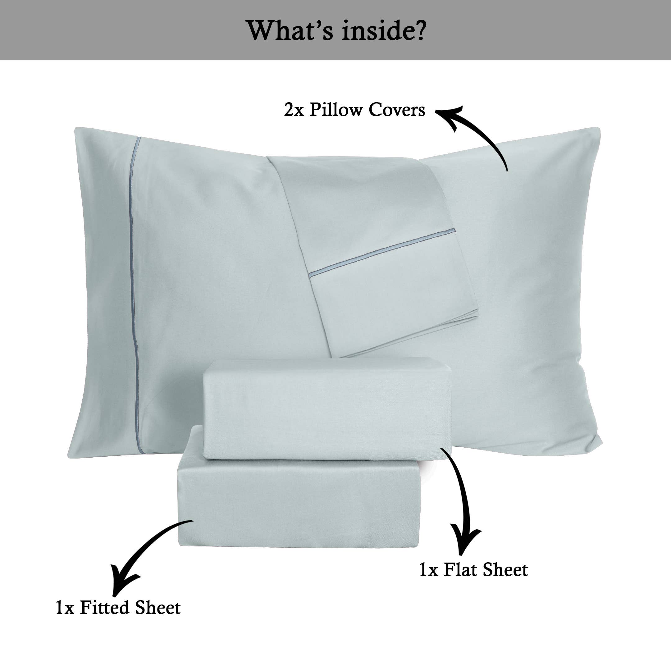 Cottonpassion_US – Conjunto de lençóis por atacado – Jogo de lençol em algodão cetim 400 fios com bordado - 4 peças70