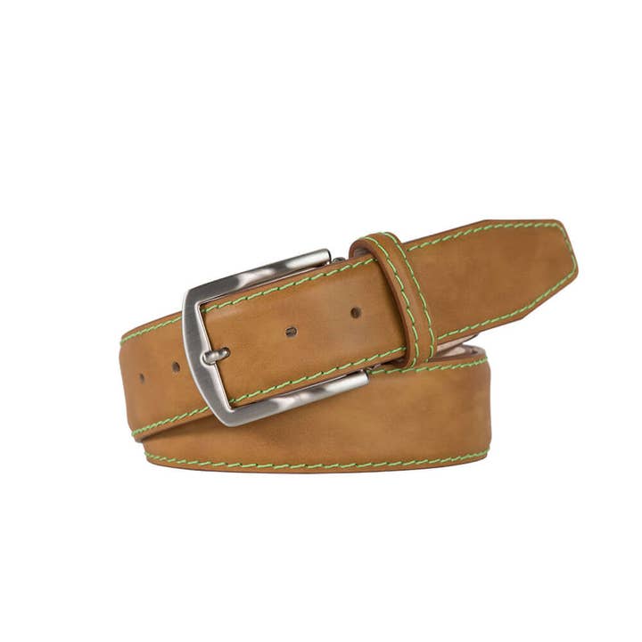 Caramel Italian Smooth Calf Belt for wholesale by Roger Ximenez