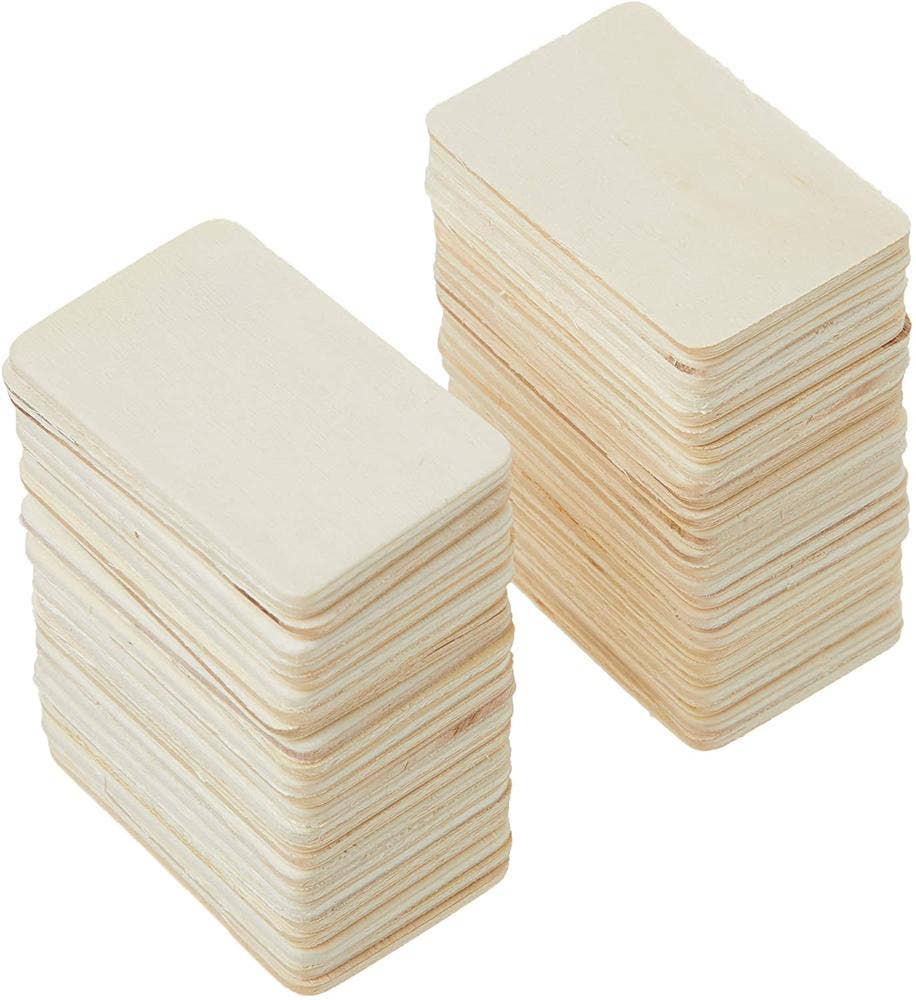 Factory Direct Craft - Wholesale Cutouts - Blank Wood Rectangle Cutouts (12 bags of 50 - 600 pcs total)3