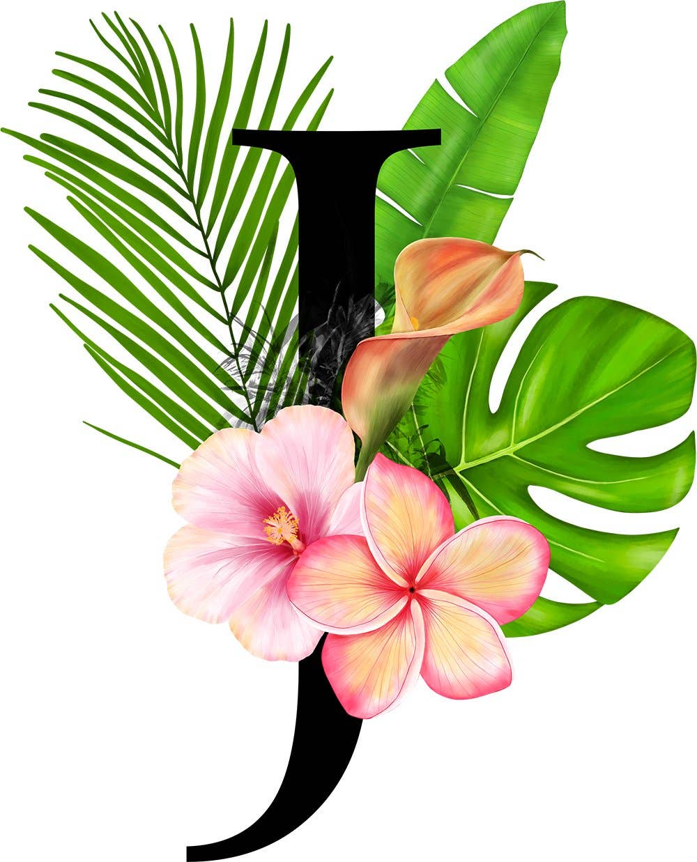 Mason Jar Merchant – Großhandel Trinkglas/Tasse – Einmachglas-Tumbler mit tropischem Monogramm9