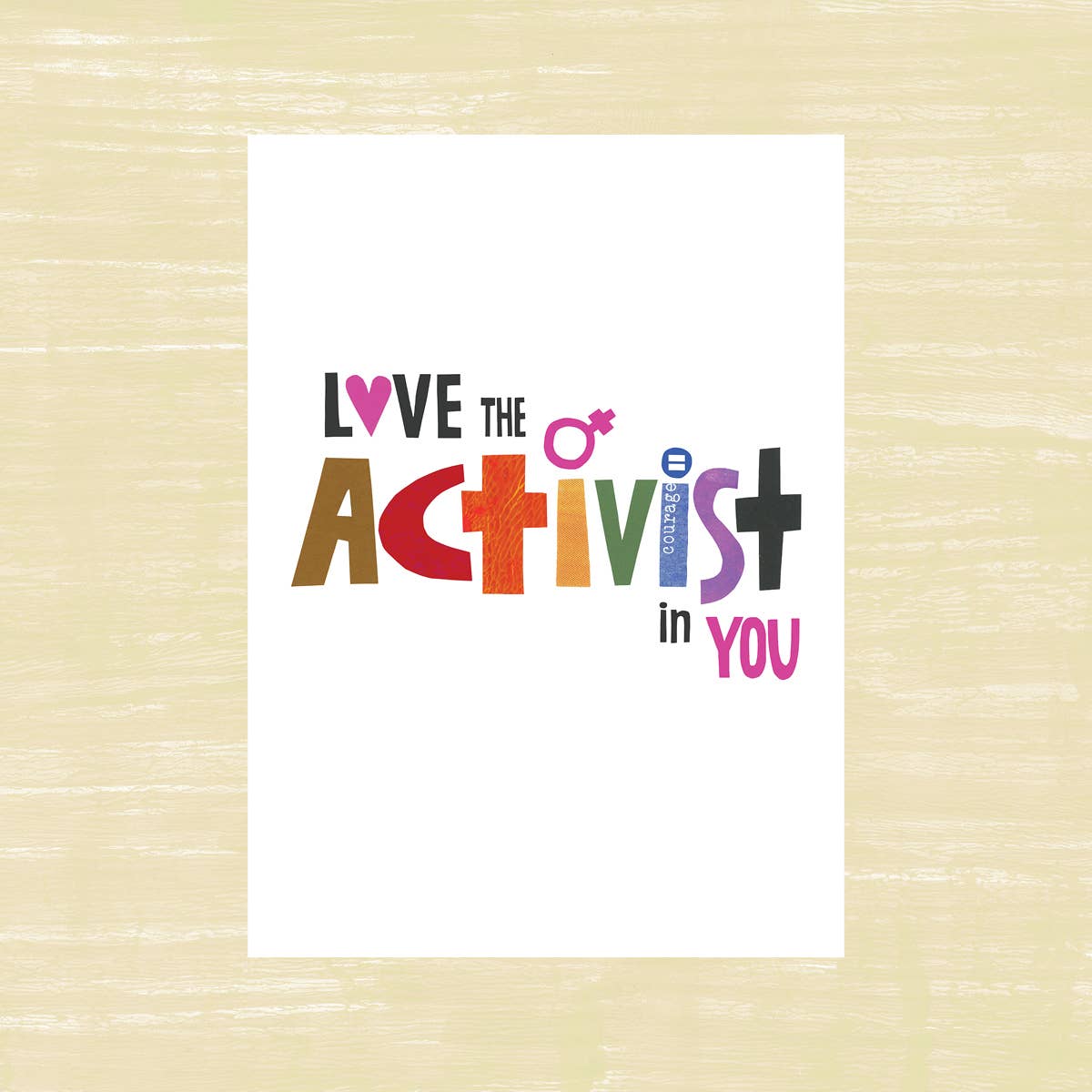 Kim Dettmer Art - Wholesale Thank You Card - Love the Activist in You Card – Bold & Empowering Design0