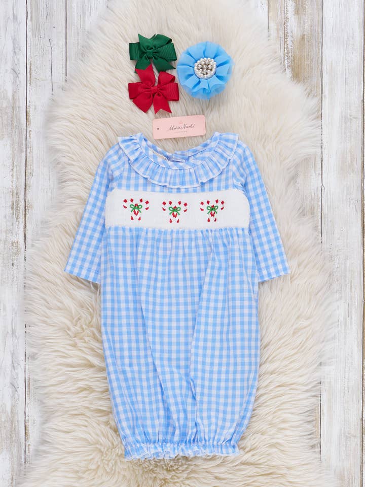 Marie Nicole Clothing - Wholesale Babygown - Baby - Candy Cane Bouquets Gown