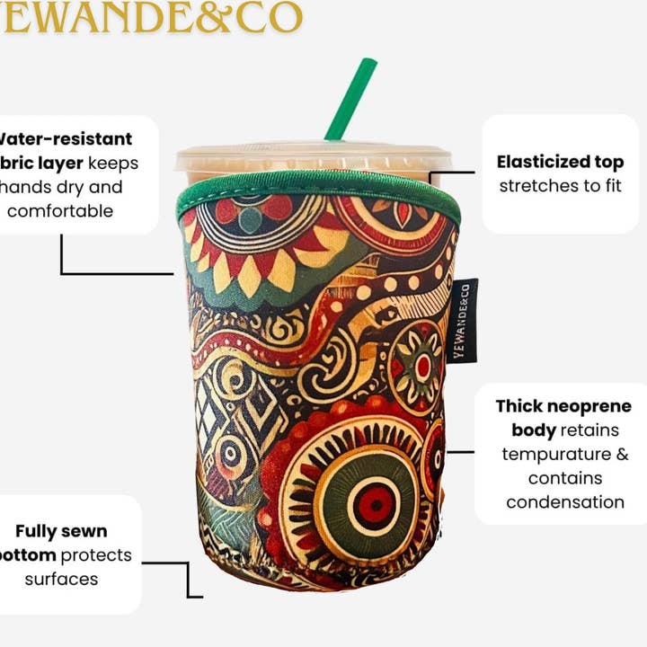 Iskaffestrumpa – neoprenhylsa för 16 oz-koppar – Circus för wholesale av YewandeAndCo