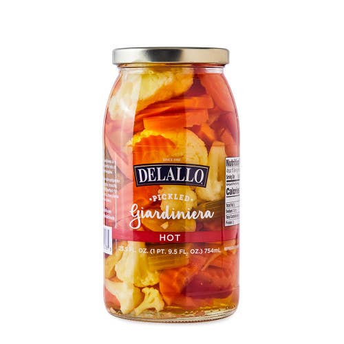 Delallo - Wholesale Pickled Vegetables - Hot Giardiniera (25.5oz)0