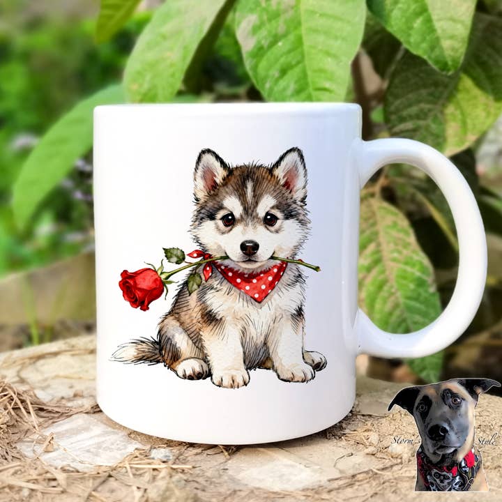 Valentines Dog Mug and Coaster - 93 breeds for wholesale by Storms Style
