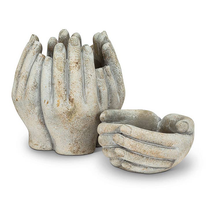 Abbott - Wholesale Plant Pot - Sm Cupping Hands Planter-5.5" W