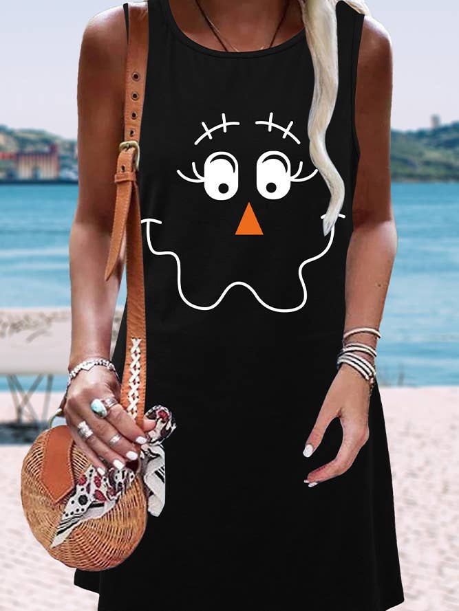 Tankkleid mit Vogelscheuchen-Print STC359C32 für den Großhandel von UNISHE