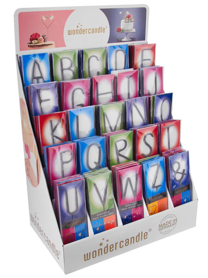 Letters Multicolor Assortment - Grey - 150 pour la vente par Wondercandle