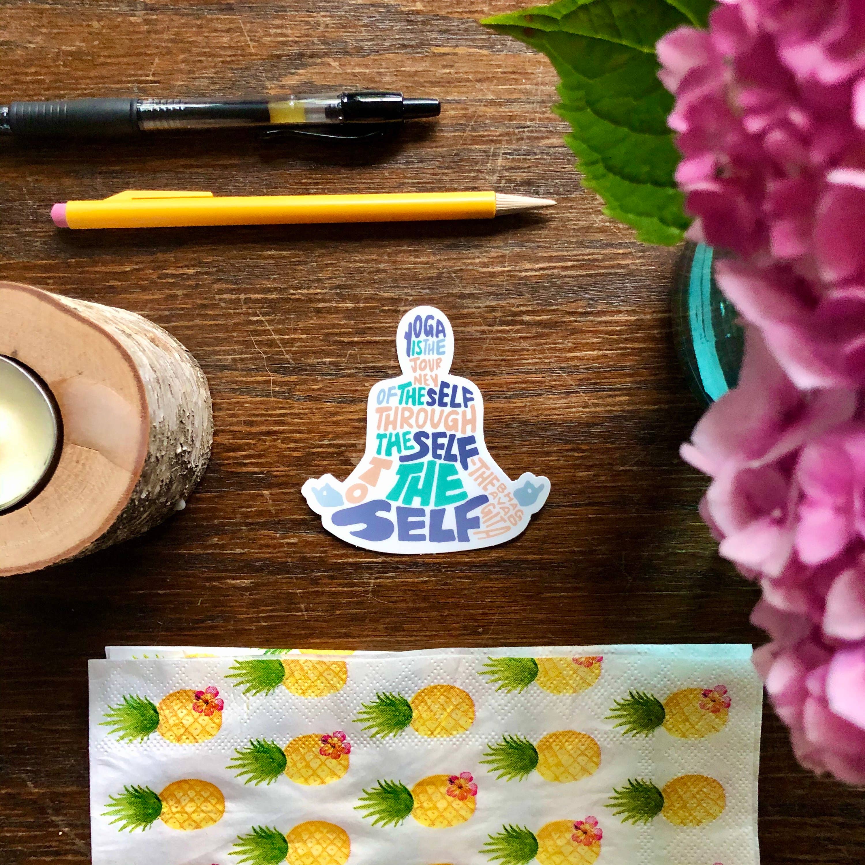 Wander On Words - Wholesale Sticker - Hand-Lettered Inspirational Yoga Self Sticker1