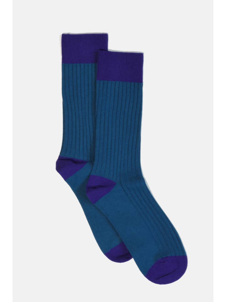 Curated Basics - Wholesale Socks - Men's - Navy Ribbed Socks