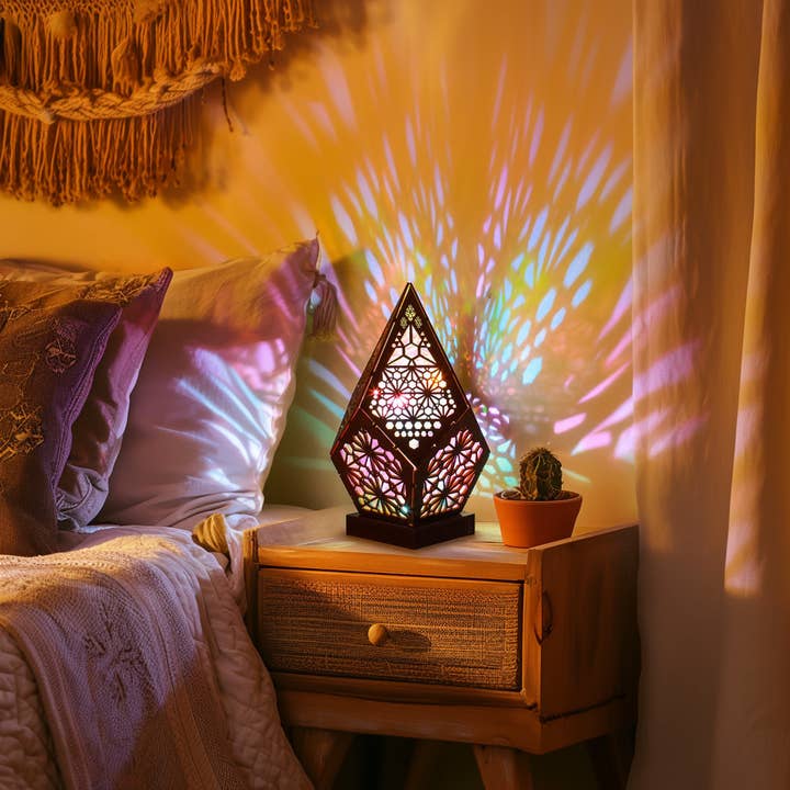 Colorful Wooden Bohemian LED Table Lamp and other Purchase Wholesale turkish lamp. Free Returns & Net 60 Terms on Faire trending on Faire.