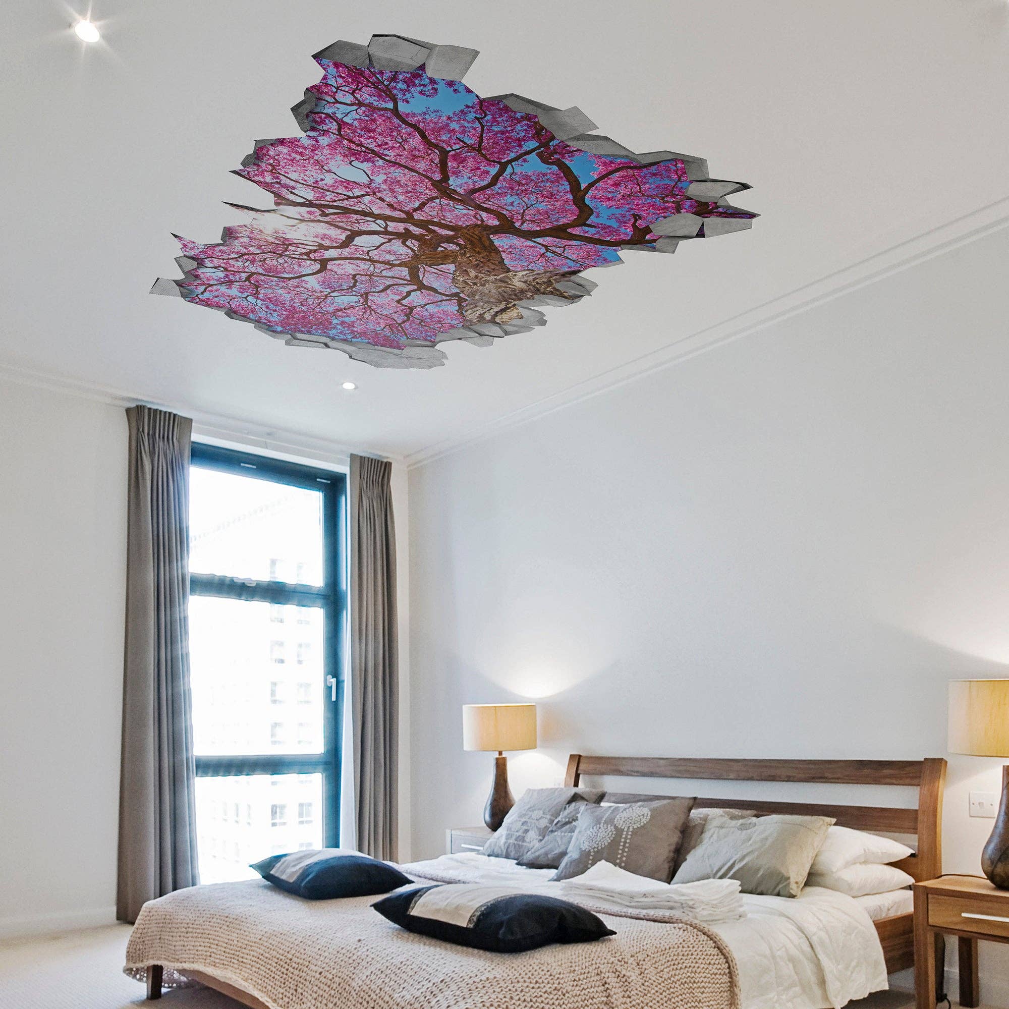 Guipp-Decor - Decoriy – wholesale Wall decal/stickers – Sakura Cherry Tree Ceiling Decal1