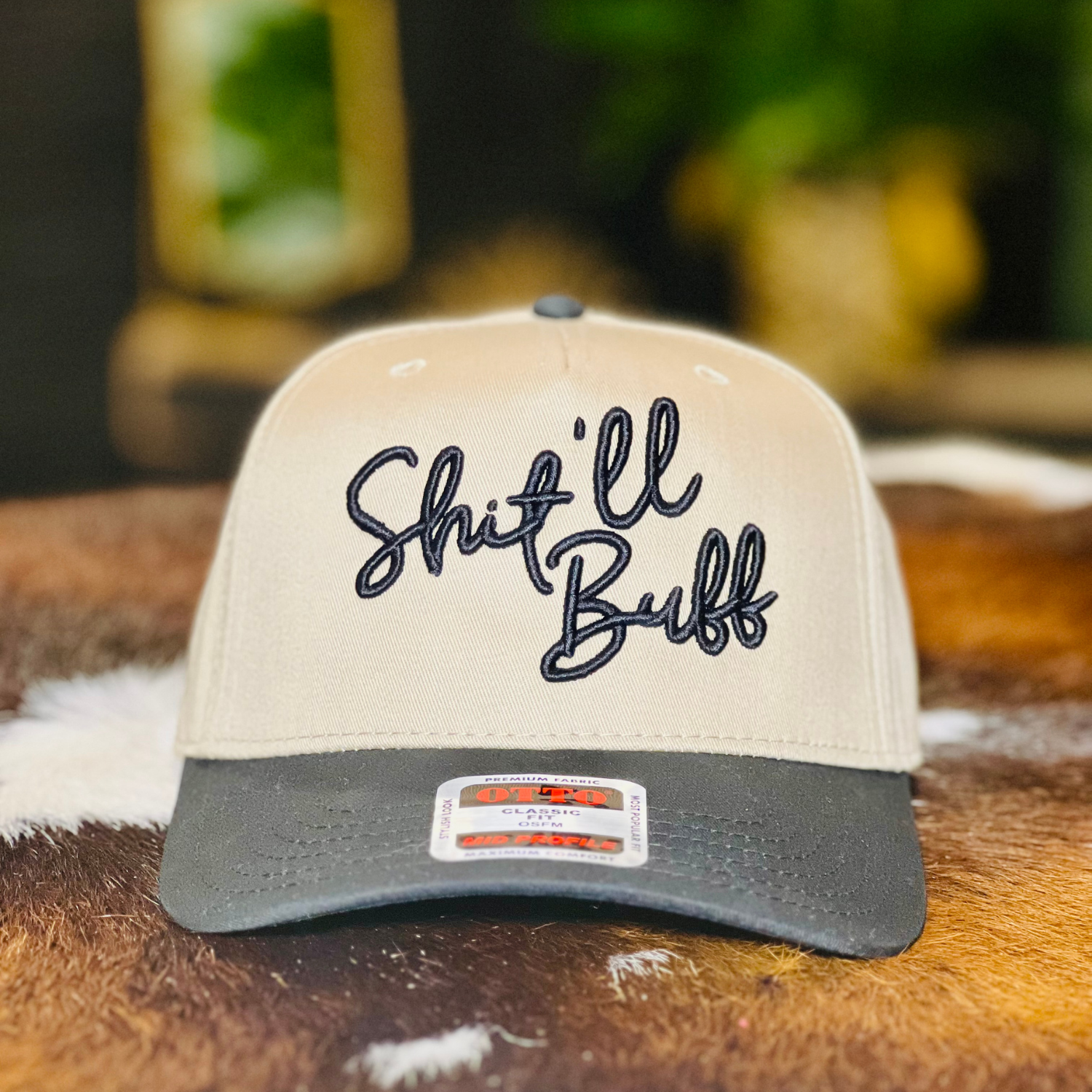 Dirt Road Design - Wholesale Trucker Hat - Women's - Shit’ll Buff Trucker Hat – Puff Embroidery1